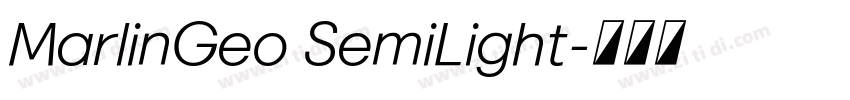 MarlinGeo SemiLight字体转换